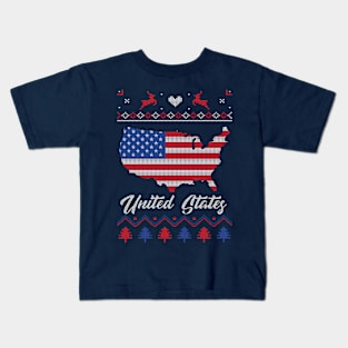 Christmas in United States Kids T-Shirt